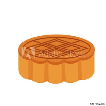 Isolated mooncake vector design