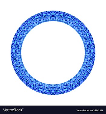Isolated mosaic circular frame - ornamental vector image