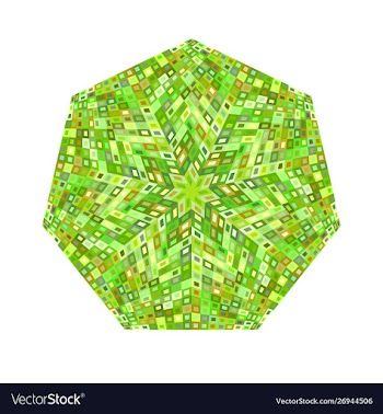 Isolated mosaic polygon symbol - colorful vector image