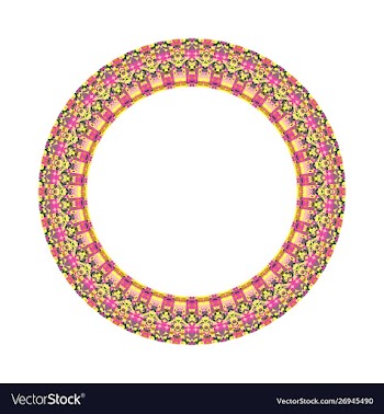 Isolated mosaic round wreath - circular design vector image