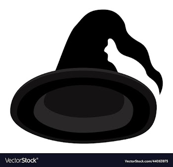isolated of black halloween hat