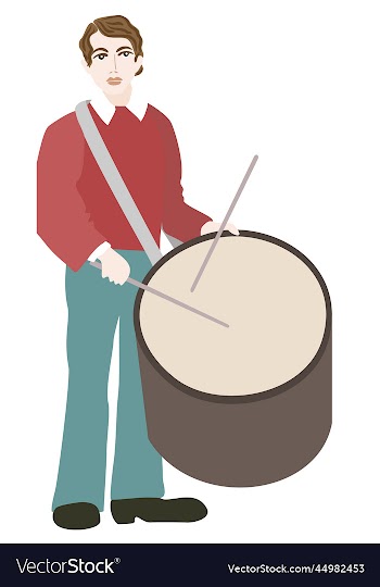 isolated of drummer