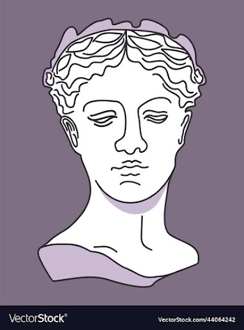 isolated of female greek statue