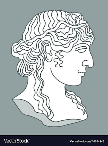 isolated of female greek statue