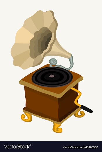isolated of gramophone