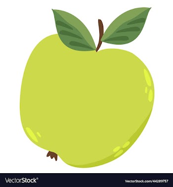isolated of green sour apple on