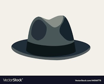 isolated of grey fedora hat