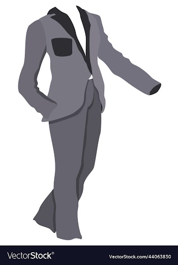 isolated of grey suit