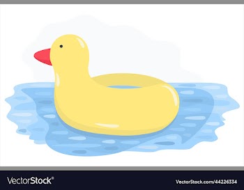 isolated of inflatable swimming