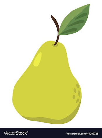 isolated of juicy green pear