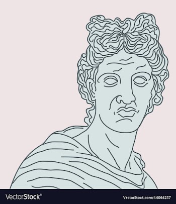 isolated of male greek statue
