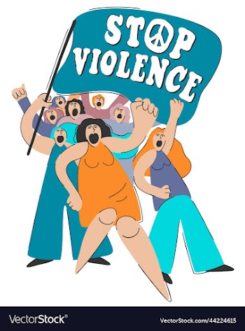 isolated of protesting crowd with a