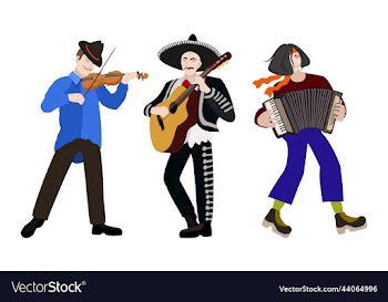 isolated of three musicians