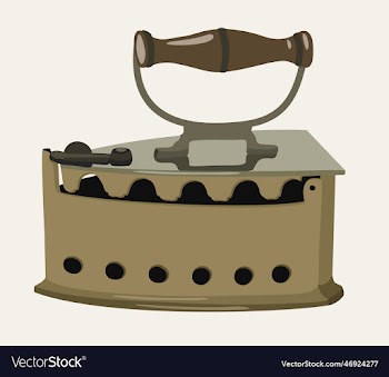 isolated of vintage cast iron