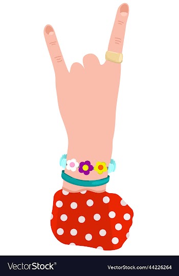 isolated of womans hand in a sign of