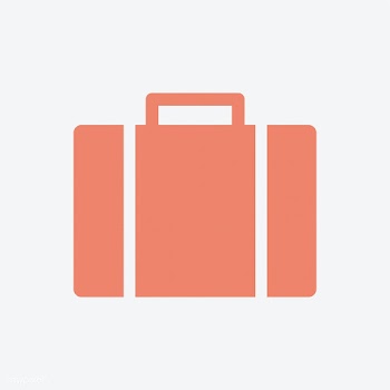 Isolated orange business bag icon | Free stock vector - 457487