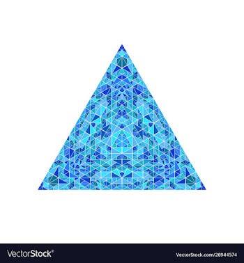 Isolated ornate abstract colorful triangular vector image