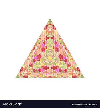 Isolated ornate abstract colorful triangular vector image