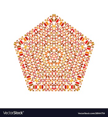 Isolated ornate geometrical floral mosaic vector image