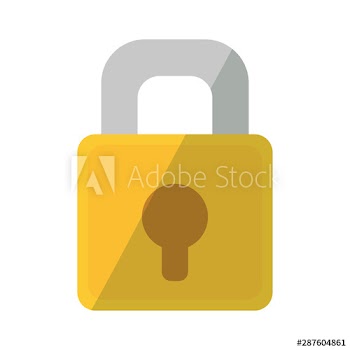 Isolated padlock vector design