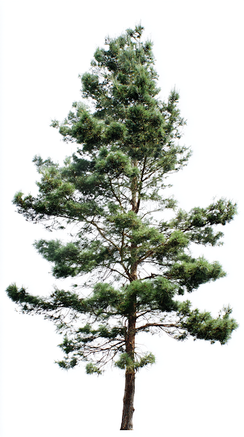 Isolated Pine Tree on White Background