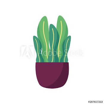 Isolated plant inside pot vector design