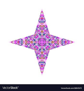 Isolated polygonal abstract colorful triangle vector image