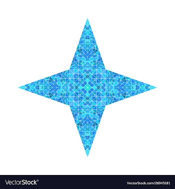Isolated polygonal abstract tiled mosaic ornament vector image