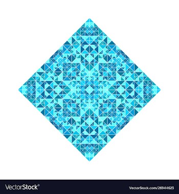 Isolated polygonal colorful ornate geometrical vector image