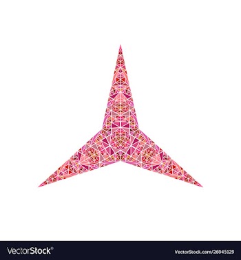 Isolated polygonal geometrical abstract mosaic vector image