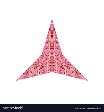 Isolated polygonal geometrical abstract triangle vector image