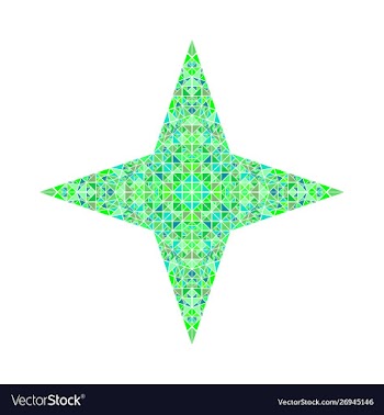 Isolated polygonal geometrical colorful abstract vector image