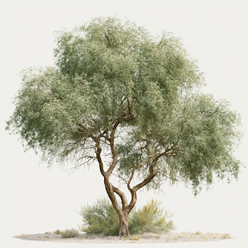 Isolated Prosopis Tamarugo Tree