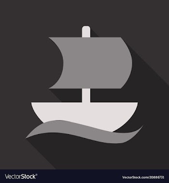 Isolated sailboat icon flat style with shadow vector image