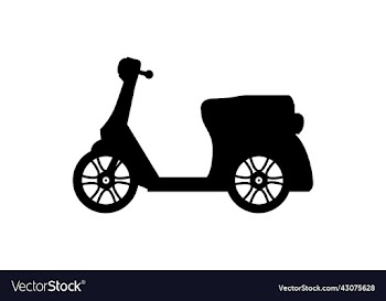 isolated scooter silhouette