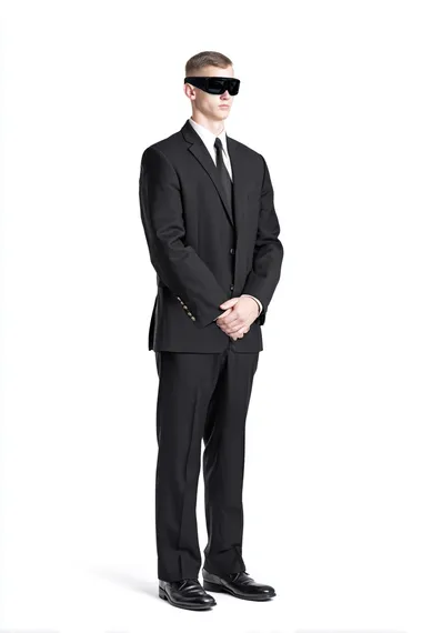 Isolated Secret Service Agent in Suit Isolated Secret Service Agent in Suit