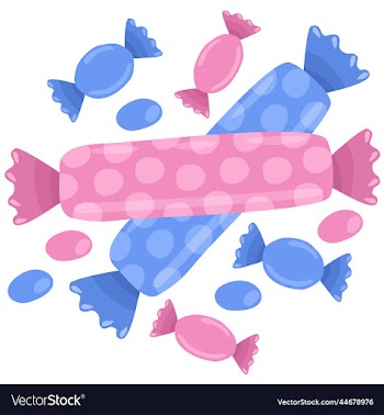 isolated set of various bright pink and blue