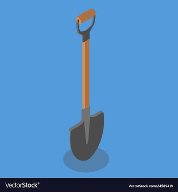 Isolated shovel isometric icon vector image