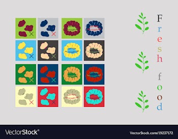 Isolated style logo set badge ingredient warning vector image