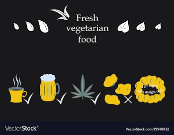 Isolated style logo set badge ingredient warning vector image