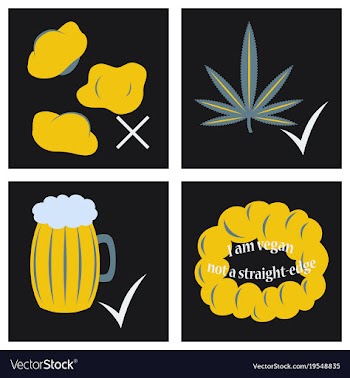 Isolated style logo set badge ingredient warning vector image