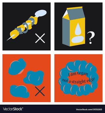 Isolated style logo set badge ingredient warning vector image