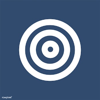 Isolated target icon on blue background | Free stock vector - 457707