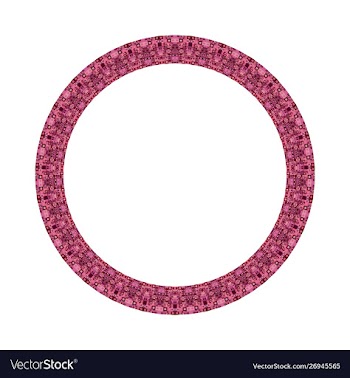 Isolated tiled mosaic circle border - colorful vector image