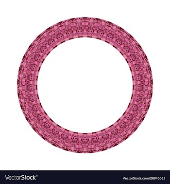 Isolated tiled mosaic round wreath - circular vector image