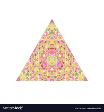 Isolated triangle pyramid symbol - geometric vector image