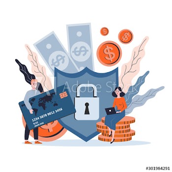 Isolated vector illustration of money protection concept,