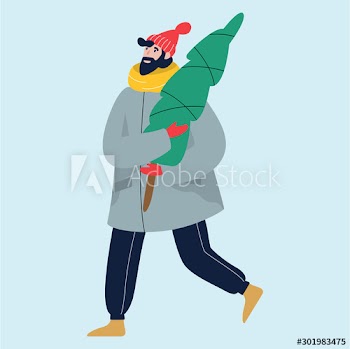Isolated vector illustration of people wearing warm winter