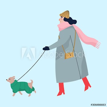 Isolated vector illustration of people wearing warm winter clothes