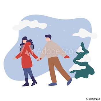 Isolated vector illustration of people wearing warm winter clothes